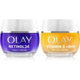 Olay Retinol 24 &amp; Vitamin C + AHA set pentru &icirc;ngrijirea tenului