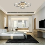 Cumpara ieftin Lustra LED cu Telecomanda Kade 72W cu Cercuri Lumina Rece Calda Neutra Dimabila Alb, Alessandro DESIGN