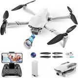Drona cu Telecomanda, Camera Video, WiFi, Lumini LED, Mentinere Altitudine, Rotire 360&deg;, Pliabila, Aplicatie Telefon, Geanta, Gri