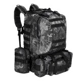 Ghiozdan/rucsac turistic, Springos, model Survival, 4 in 1, impermeabil, 50 L, camuflaj, gri, 50x40x50 cm GartenVIP DiyLine