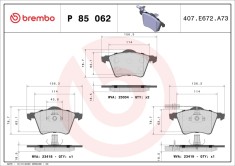 BREMBO P 85 062 PRIME LINE set placute frana,frana disc