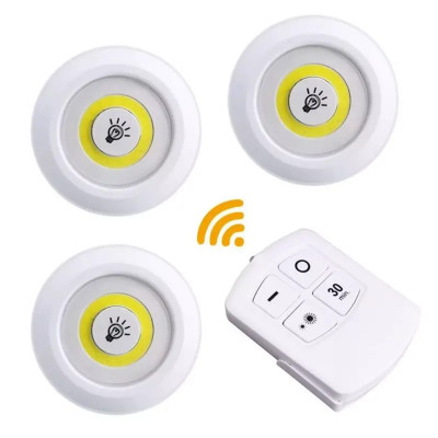 Lampa spot SET 3 SPOTURI LED cu telecomanda baterii iluminat interior scara baie foto