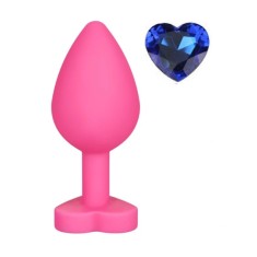 Dop Anal Brighty, Small, Silicon, Roz/Albastru Inchis, Mokko Toys