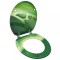 vidaXL Capac WC, MDF, verde, model picătură de apă