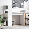 Birou vidaXL Alb 113x54x120cm, Lemn Prelucrat, Stocare, Design Modern, Siguranta Anti-basculare