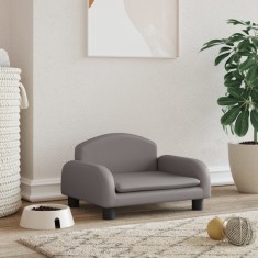 Gossi pat de caini, gri, 50x40x30 cm, piele ecologica