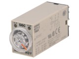 Timer electronic de 0,5&divide;10 secunde DPDT 250VAC/5A 24VDC cu soclu -10&divide;50&deg;C PIN: 8