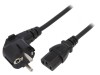 Cablu Alimentare 3x1mm2 cu Ștecăr Unghiular și Conector IEC C13 PVC