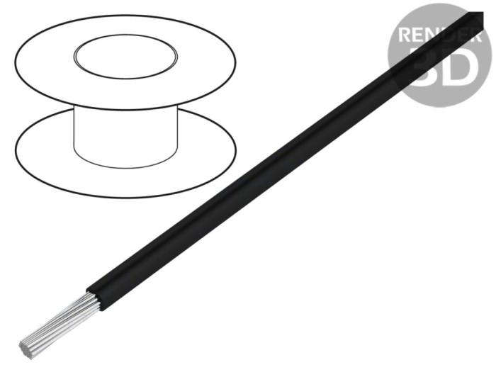 Cablu HookUp Wire Cu PTFE 26AWG