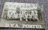 Fotografie fotbal DVA Portul Galati, 1986-1987, stare f buna, 14x9 cm, Alb-Negru, Romania de la 1950, Sport