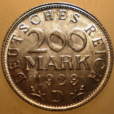 7.737 GERMANIA WEIMAR 200 MARK 1923 D AUNC