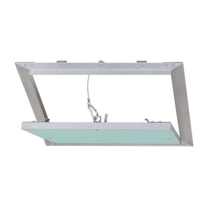 Usita vizitare Aluhydro Dakota, pentru perete, aluminiu + gips carton, 200 x 200 x 12.5 mm