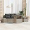vidaXL Set de canapele pentru grădină 6 pcs Gri deschis Rattan poli 3359869
