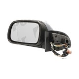 Oglinda exterioara Peugeot 307, 03.2005, Peugeot 307, 09.2007, partea Stanga, culoare sticla crom, sticla asferica, cu carcasa grunduita, cu