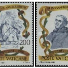Vatican 1981 - 600th B Jan van Ruusbroec, serie neuzata