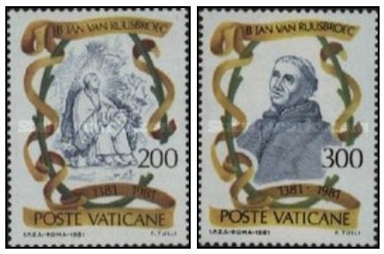 Vatican 1981 - 600th B Jan van Ruusbroec, serie neuzata