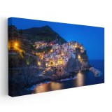 Tablou vedere panoramica Cinque Terre Italia Tablou canvas pe panza CU RAMA 70x140 cm