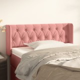 VidaXL Tăblie de pat cu aripioare roz 103x16x78/88 cm catifea