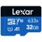 Card Memorie microSDHC Lexar High-Performance, 32Gb, Clasa 10 / UHS-1 U1 LSDMI32GBBCN633N