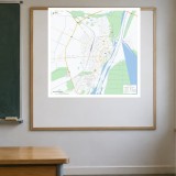 Cumpara ieftin Harta decorativa pentru perete Brăila, Stil Vibrant, 100x100 cm, PVC