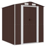 Cumpara ieftin Sopron de gradina, maro inchis, 192x191x223 cm, otel galvanizat