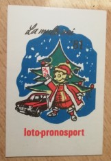 C9 13 - 1981 - Calendar de buzunar - reclama Loto - Pronosport