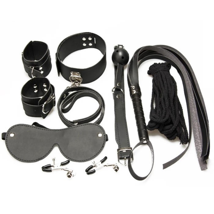 Set accesorii fetish 7pcs Black