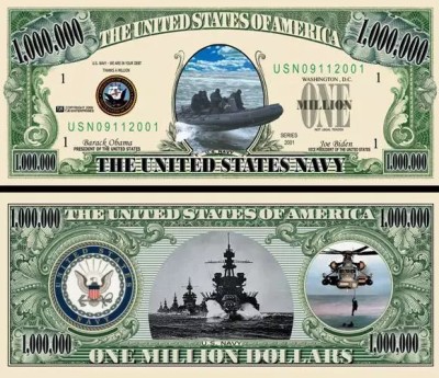 !!! SUA = FANTASY NOTE - US NAVY SEALS - 2001 - UNC foto