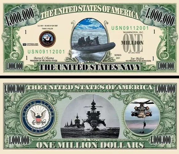 !!! SUA = FANTASY NOTE - US NAVY SEALS - 2001 - UNC