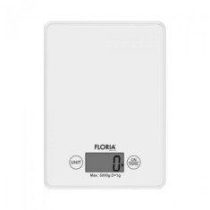 Cantar bucatarie digital sticla 5kg alb FLORIA Zilan ZLN1685 foto