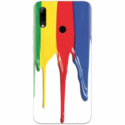 Husa silicon pentru Huawei P Smart 2019, Dripping Colorful Paint foto