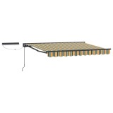 vidaXL Cort electric retractabil Verde și galben 2,5 x 2 m 3421938