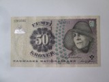 Rara! Danemarca 50 Kroner 2007 semnatura Nils Bernstein