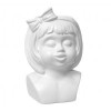 Vaza Ceramica Masca Theo, Ghiveci Decorativ Bej/Negru/Alb, 20x13x12 cm