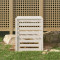 vidaXL Compostor, alb, 63,5x63,5x77,5 cm, lemn masiv de pin