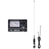 Antena CB PNI S9 120 cm cu fluture, cablu RG58 4 m si reflectometru SWR