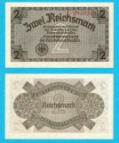 Germania (pick R137) 2 Reichsmark 1939 UNC-; Bancnote folosite &icirc;n teritoriile ocupate
