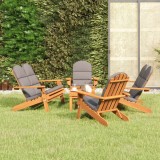 Set mobilier de gradina Adirondack, 5 piese, lemn masiv acacia GartenMobel Dekor, vidaXL