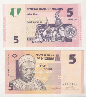 bnk bn Nigeria 5 naira 2006 unc foto