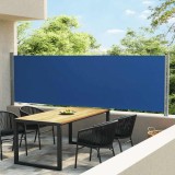 VidaXL Copertină laterală retractabilă de terasă, albastru, 140x600 cm