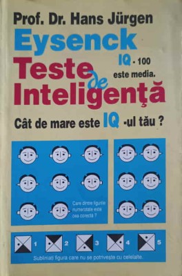 IQ - TESTE DE INTELIGENTA-HANS JURGER EYSENCK foto