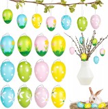 Set de 12 oua pentru Paste MELLIEX, plastic, multicolor, 3,8 x 5,5 cm