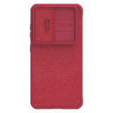 Cumpara ieftin Husa pentru Samsung Galaxy S23, Nillkin QIN Leather Pro Case, Red