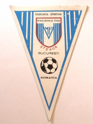 Fanion fotbal - AS &amp;quot;MECANICA FINA&amp;quot; STEAUA Bucuresti (dim. mari 32x22 cm) foto