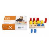 Joc Sorteaza corpurile geometrice Toys For Life, 31 x 23 x 6 cm, 12 blocuri, lemn, 3 ani+