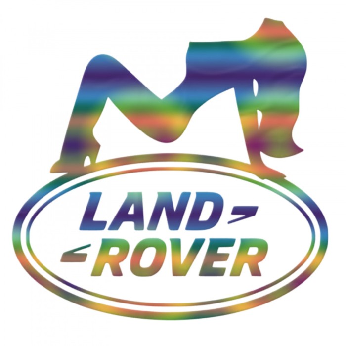 Sticker Land Rover Lady On , Autocolant Auto pentru soferite Pline de Stil