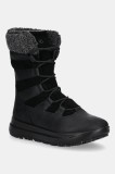 Ecco bocanci de piele Solice Mid Wp 200G Pl culoarea negru, 420213-51052