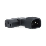 Conector alimentare IEC-320-C13 - IEC-320-C14 cotit Nedis CEGB11903BK