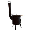 Soba ceaun Strend Pro, 36cm, cu burlane, ceaun emailat 14L, polonic inox, pentru exterior, combustibil lemn