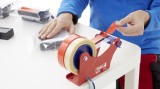 Dispensere banda ambalare Tesa 6012, manual, metalic, latime maxima rola 50mm, 2 role simultan, capac protectie lama, 610g